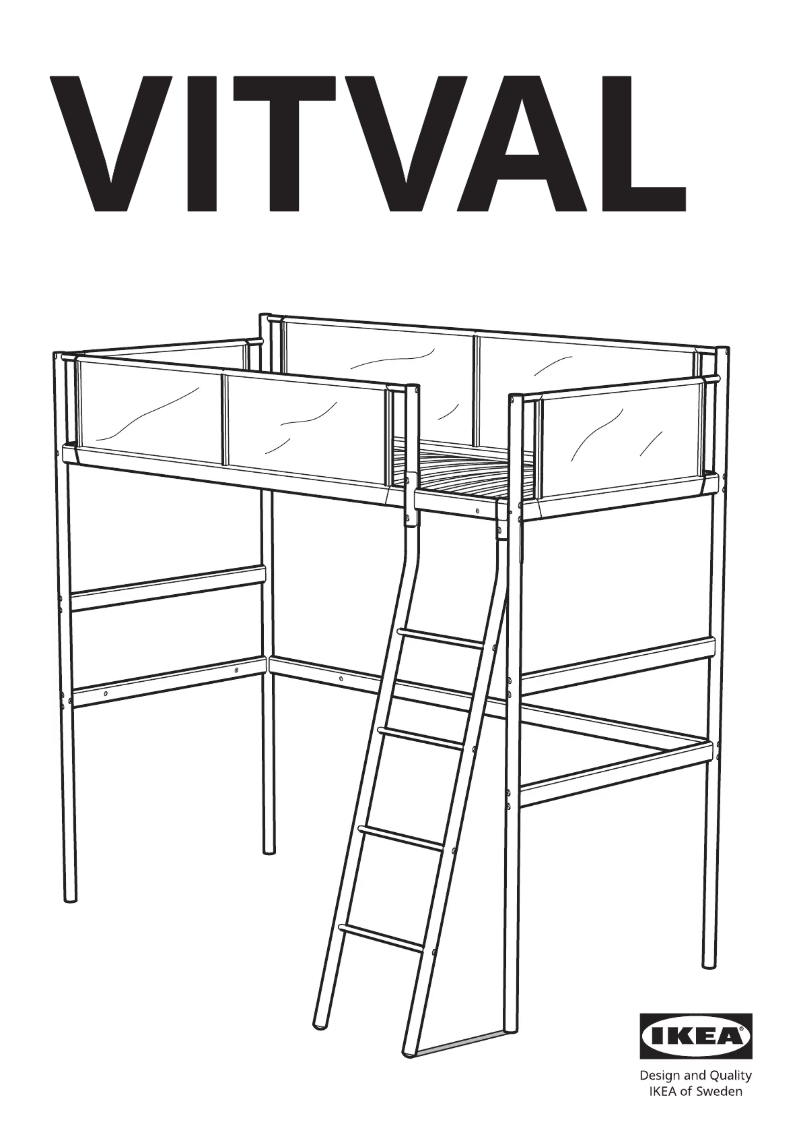 Page 1 de la notice Instructions / montage Ikea VITVAL