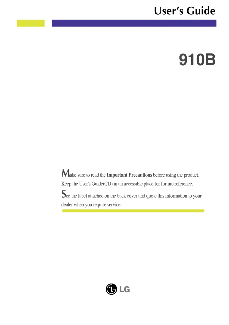 Page 1 de la notice Manuel utilisateur LG 910B