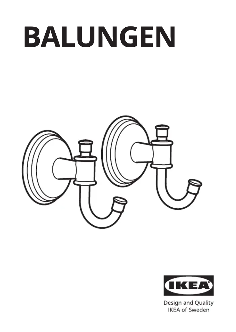 Page 1 de la notice Manuel utilisateur Ikea BALUNGEN 702.930.28