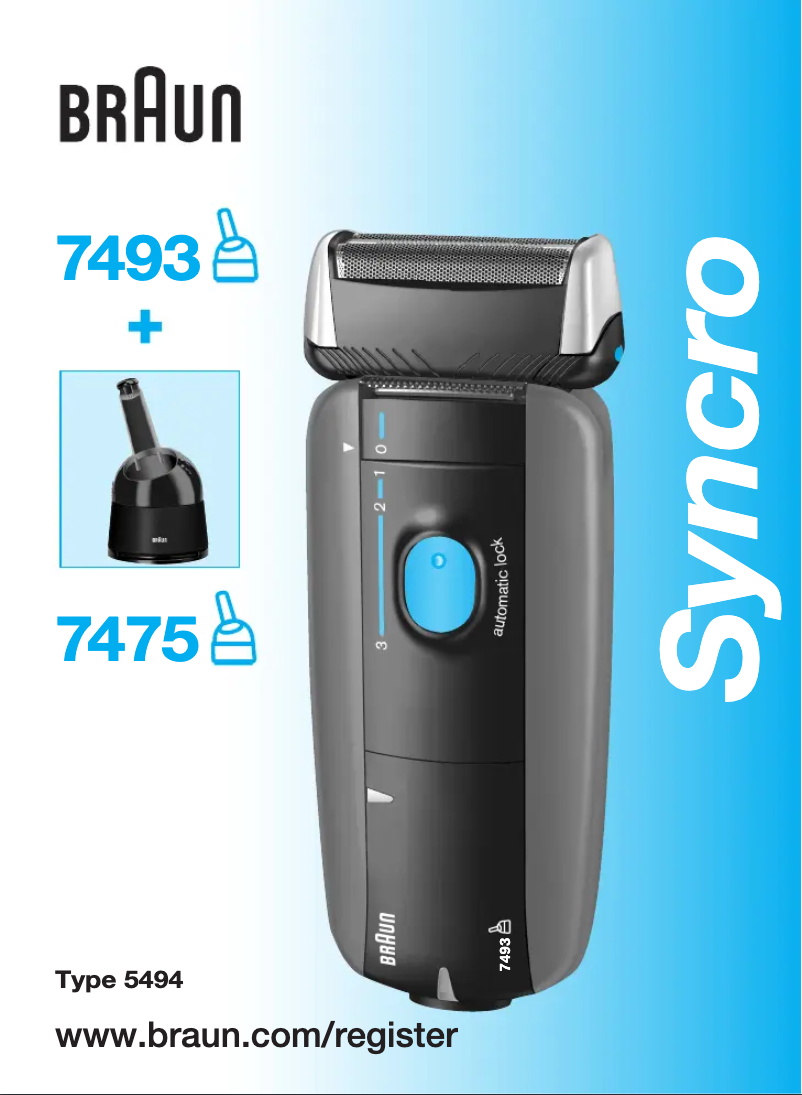 Page 1 de la notice Manuel utilisateur Braun Syncro 7475