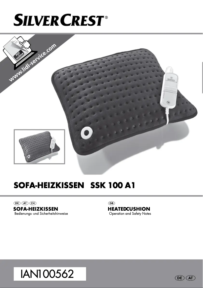 Page 1 of the manual User Manual SilverCrest SSK 100 A1
