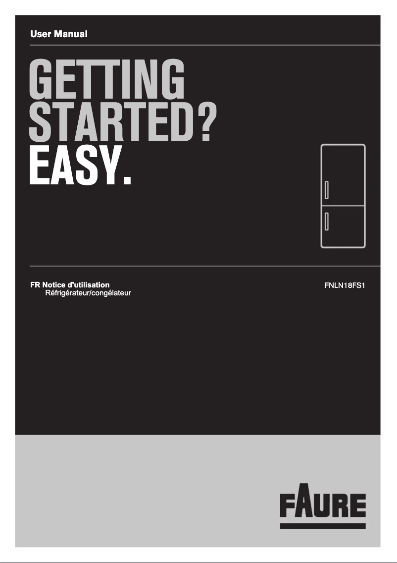 Page 1 of the manual User Manual Faure FNLN18FS1