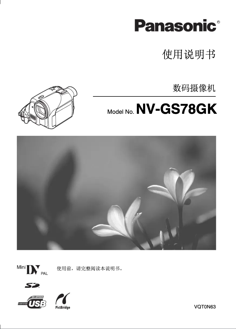 Page 1 de la notice Manuel utilisateur Panasonic NV-GS78