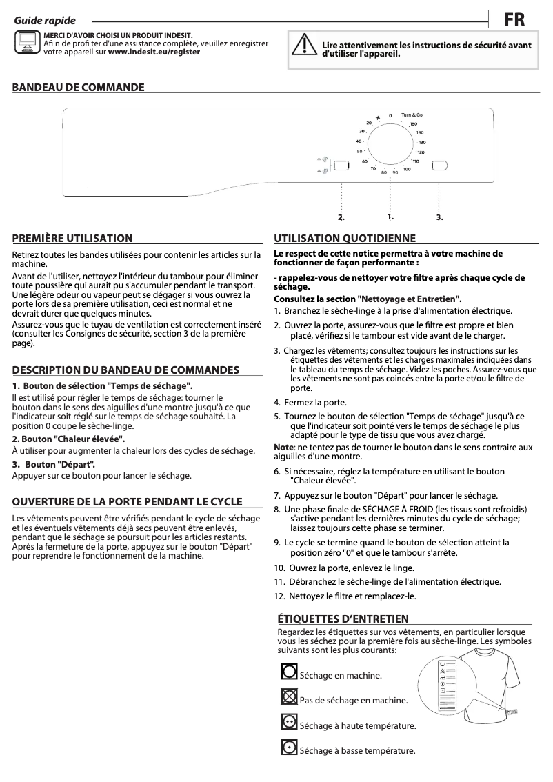 Page n°1 - Manuel utilisateur Indesit I1 D81W EE