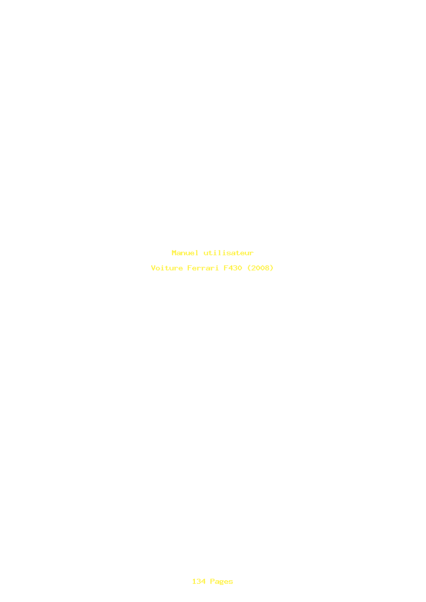 Page 1 de la notice Manuel utilisateur Ferrari F430 (2008)