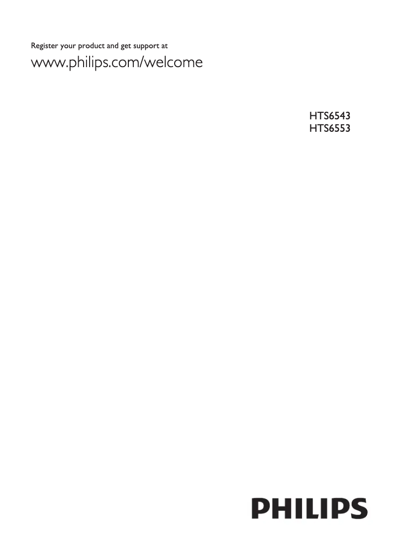 Image de la première page du manuel de l'appareil Immersive Sound HTS6543