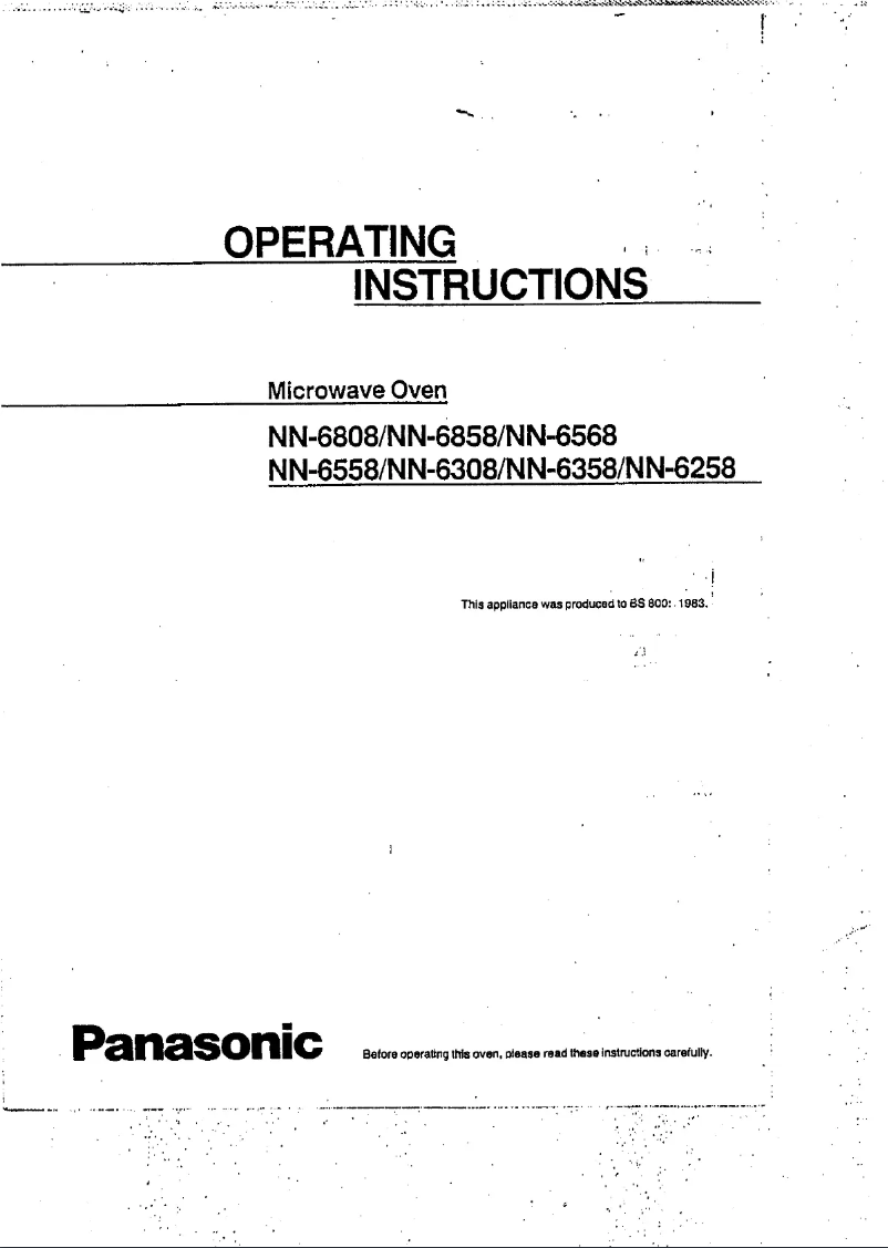 Página 1 del manual Manual de usuario Panasonic NN-6558