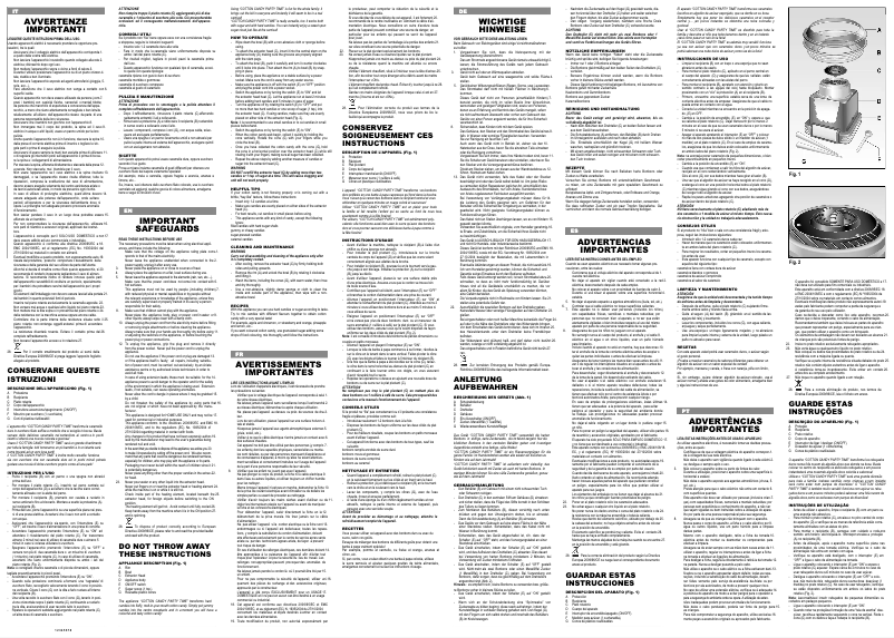 Page 1 of the manual Instruction Manual Ariete Cotton Candy 2971