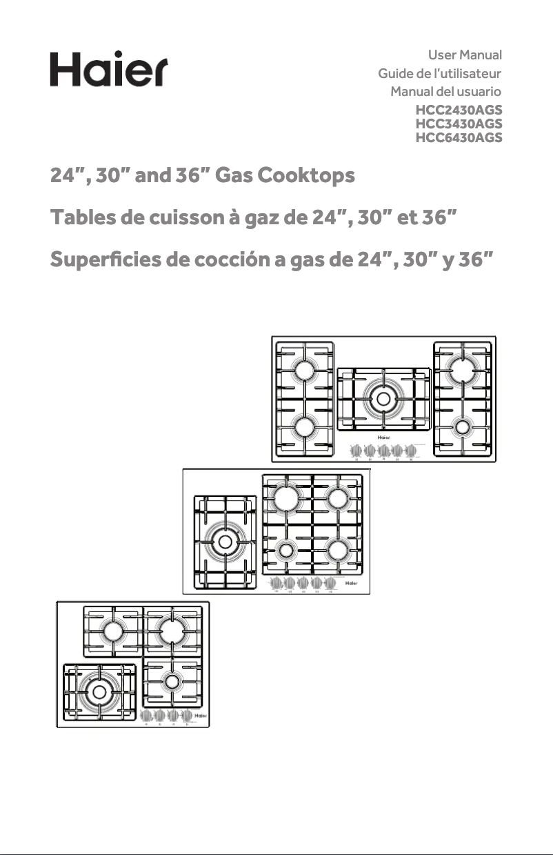 Page 1 de la notice Manuel utilisateur Haier HCC3430AGS