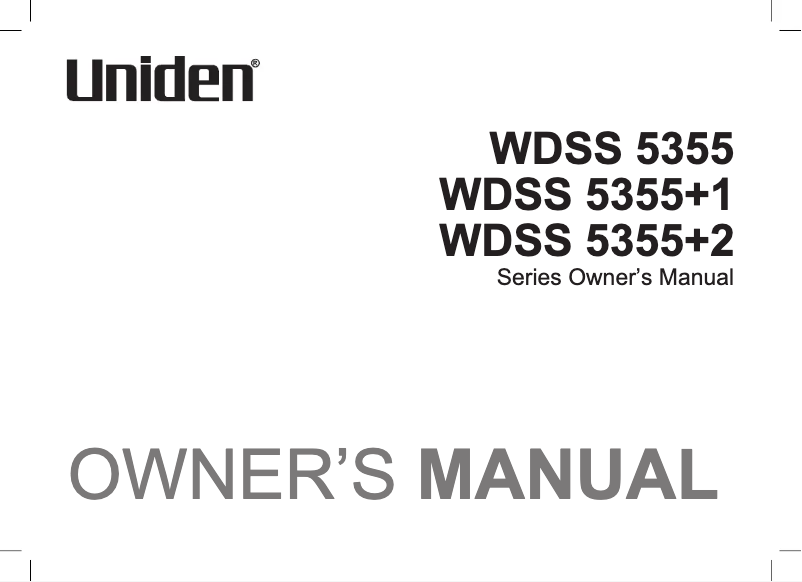 First page image of the manual for WDSS 5355
