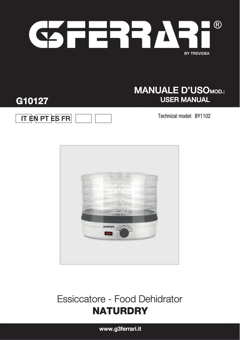 Page 1 de la notice Manuel utilisateur G3 Ferrari Naturdry G10127