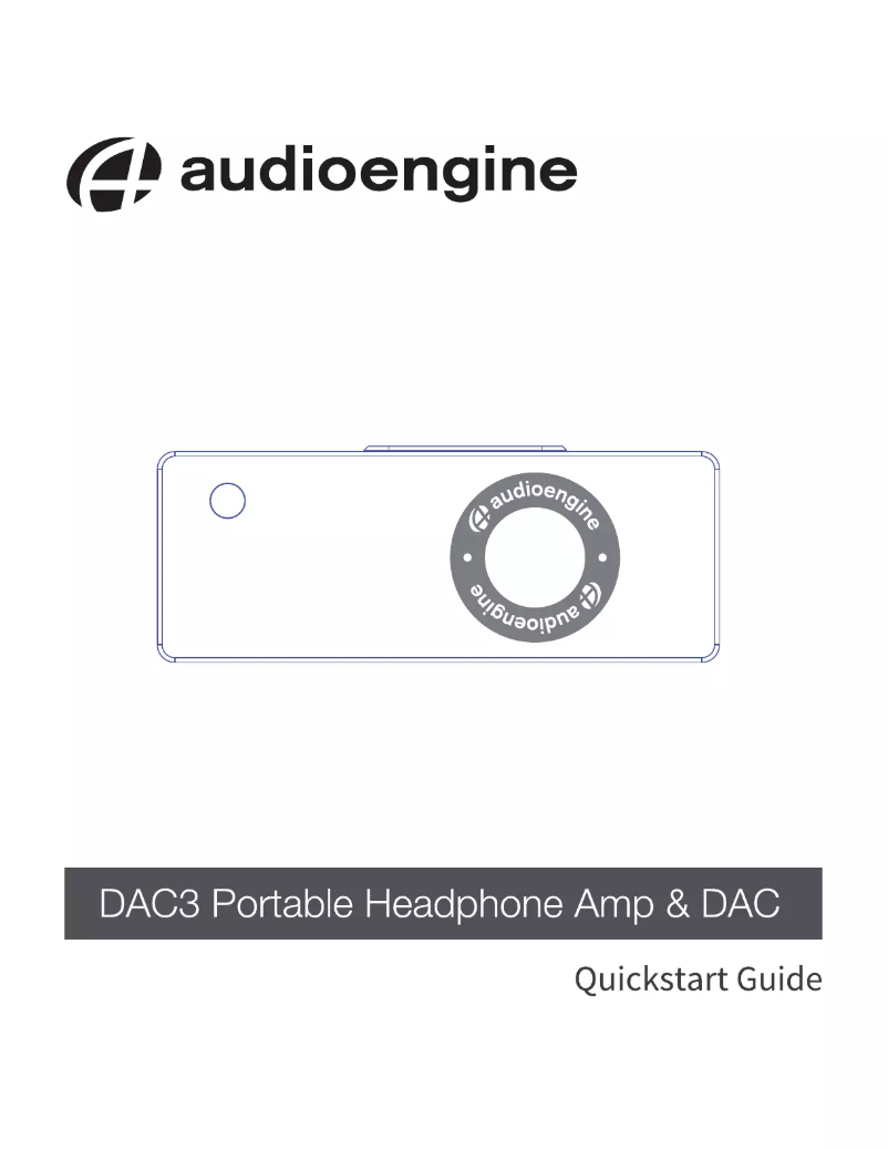 Page 1 of the manual User Manual Audioengine DAC3