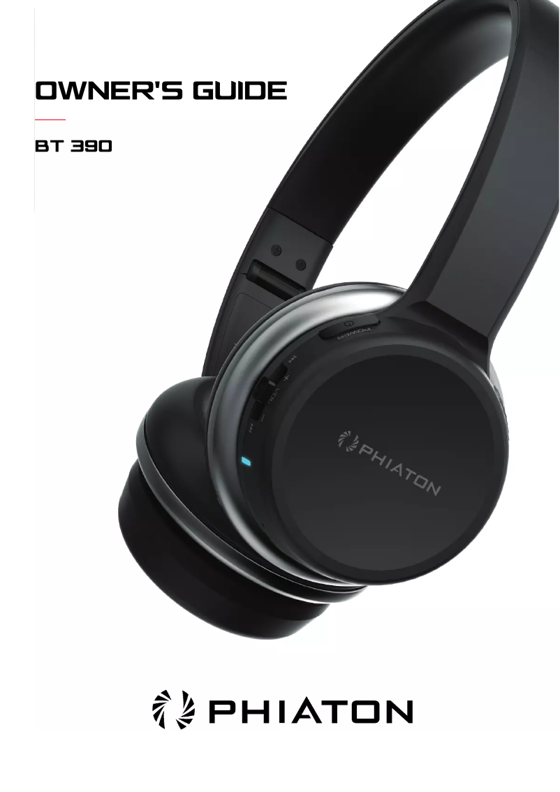 Página 1 del manual Manual de usuario Phiaton BT 390