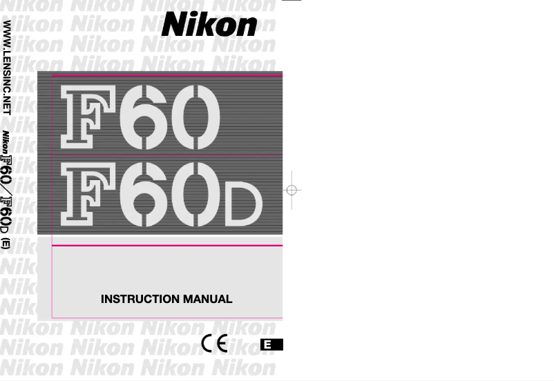 Page 1 de la notice Manuel utilisateur Nikon F60D