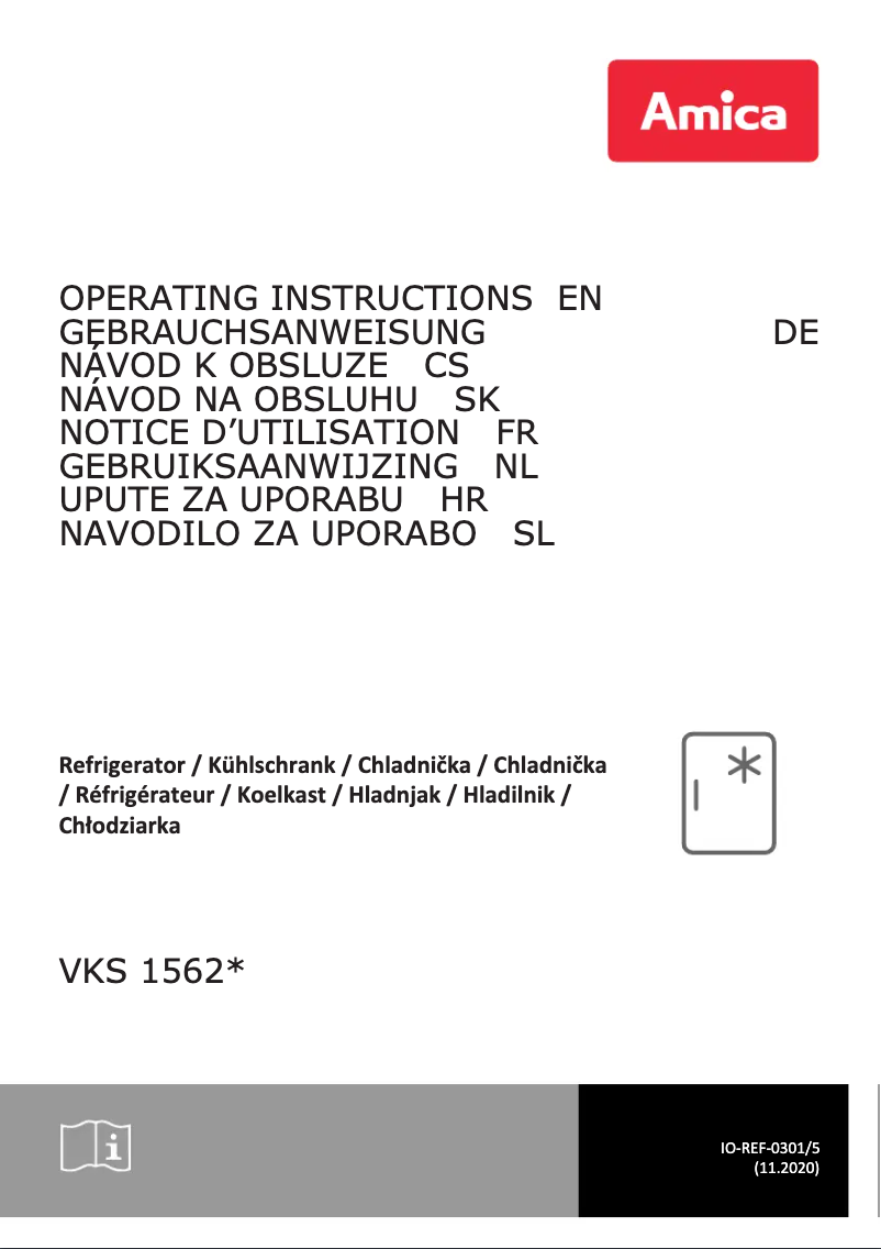 Page 1 de la notice Manuel utilisateur Amica VKS 15623 M