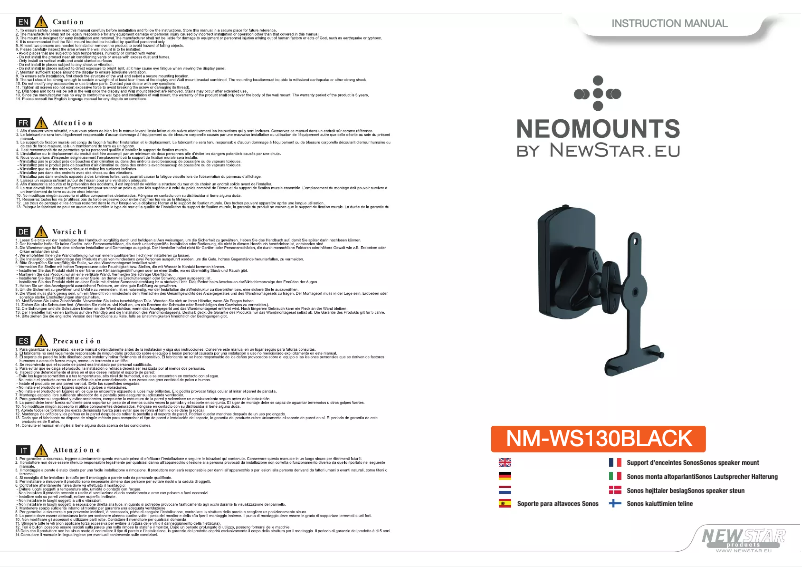 Page 1 de la notice Manuel utilisateur Newstar NM-WS130