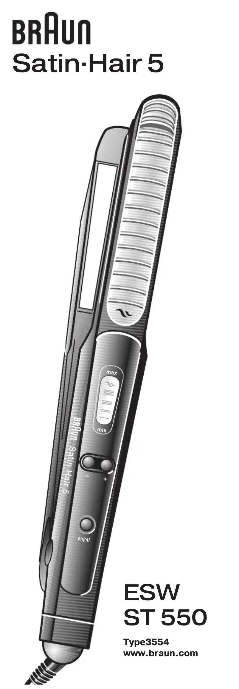 Page 1 de la notice Manuel utilisateur Braun Satin Hair 5 ST 550