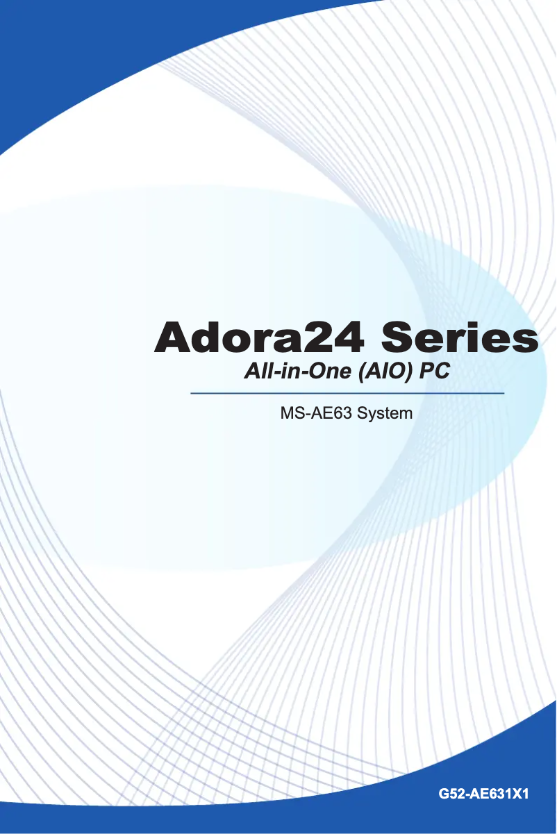 Página 1 del manual Manual de usuario MSI ADORA24 2M-225US