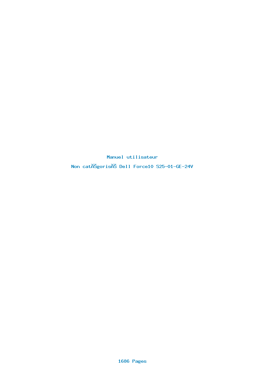 Page 1 de la notice Manuel utilisateur Dell Force10 S25-01-GE-24V