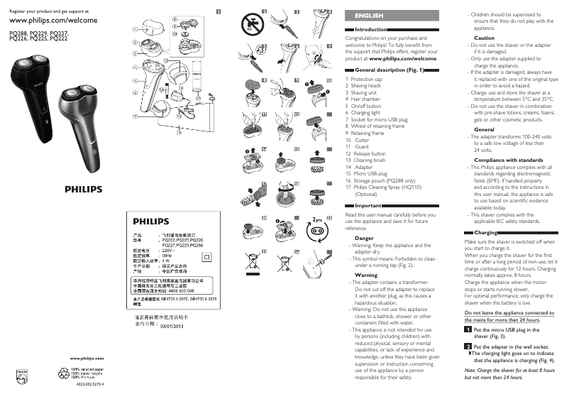 Página 1 del manual Manual de usuario Philips PQ288
