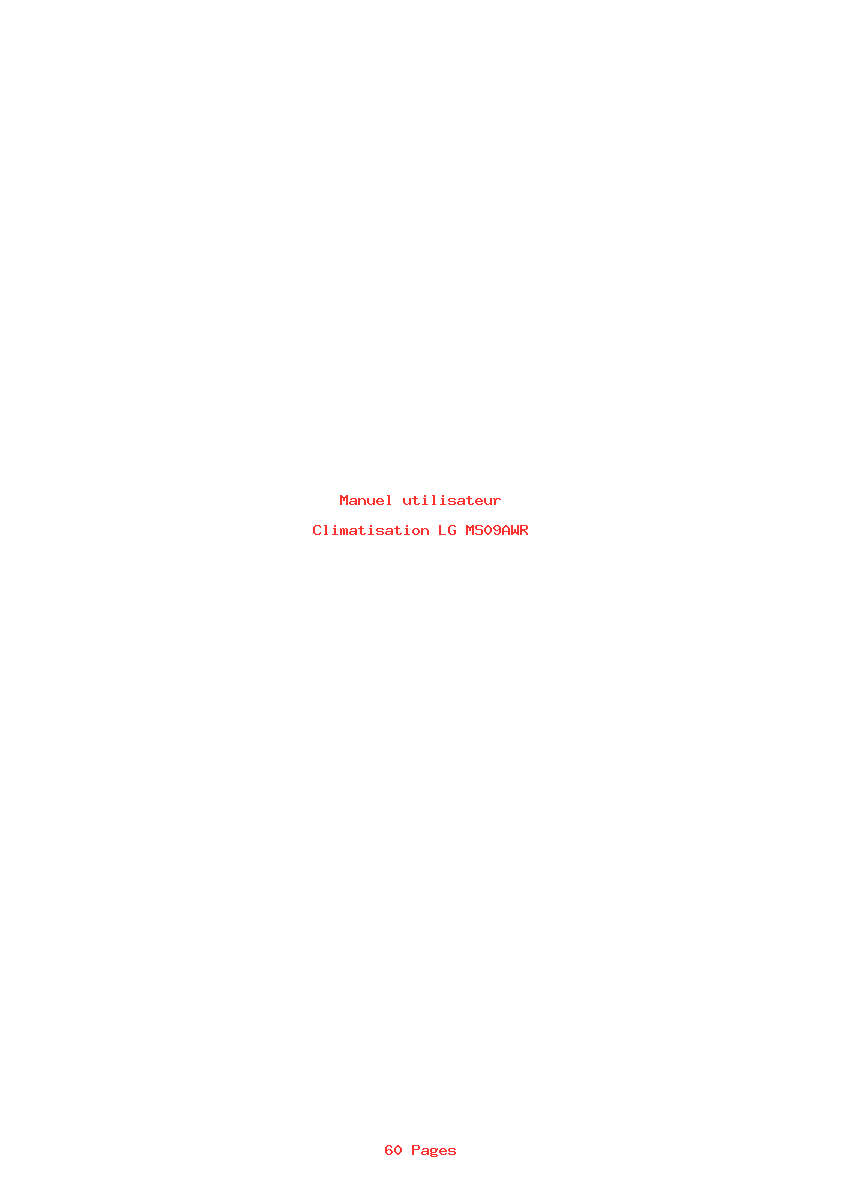 Page 1 de la notice Manuel utilisateur LG MS09AWR