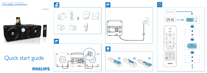 Page 1 de la notice Guide de démarrage rapide Philips DCM1070