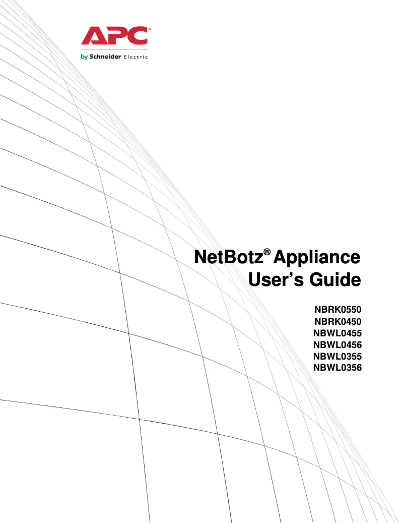Page 1 de la notice Manuel utilisateur APC NetBotz Room Monitor 355