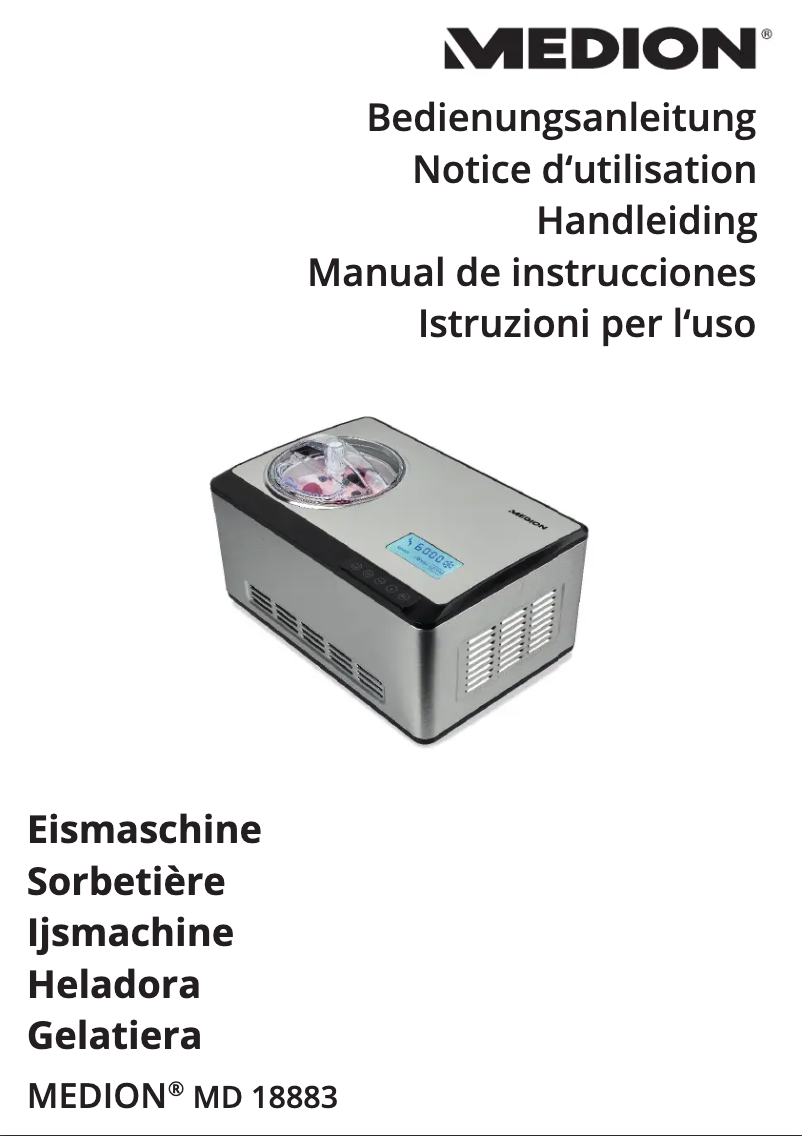 Page 1 de la notice Manuel utilisateur Medion MD 18883