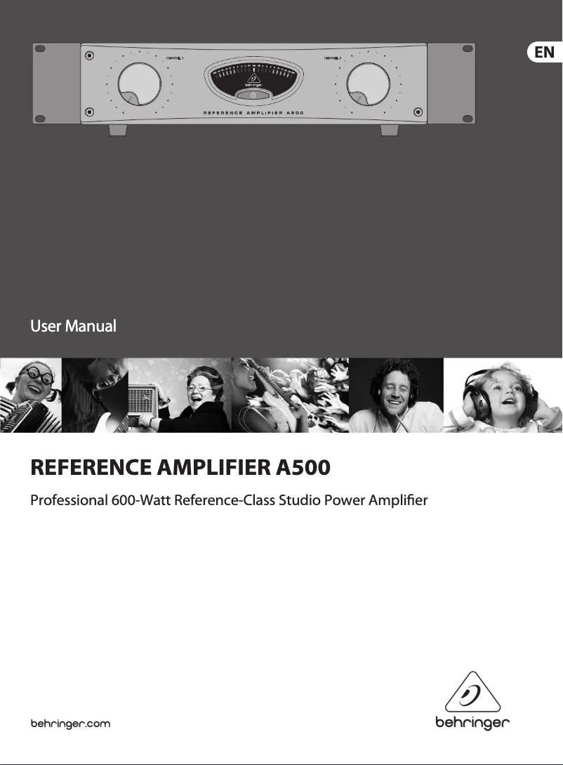Page 1 de la notice Manuel utilisateur Behringer A500