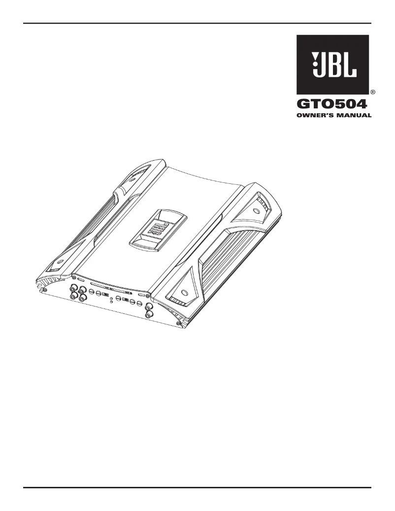 Página 1 del manual Manual de usuario JBL GTO504