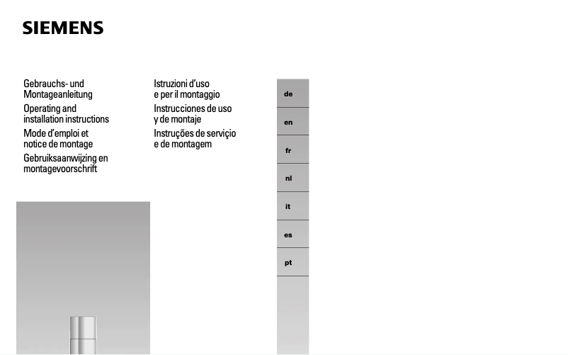 Page 1 de la notice Mode d'emploi Siemens LC955KA40