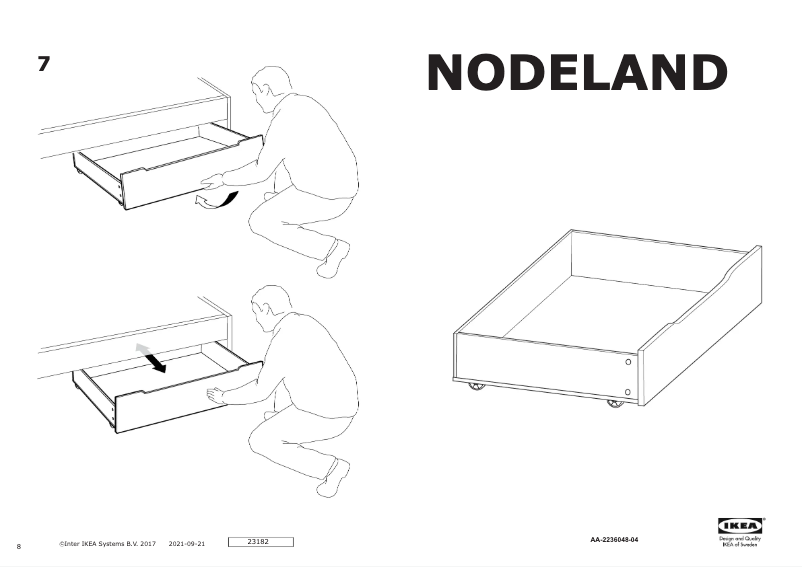 Page 1 de la notice Manuel utilisateur Ikea NODELAND 904.962.75