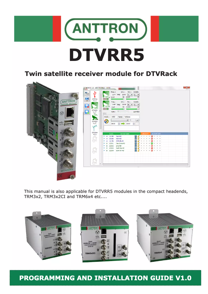 Página 1 del manual Manual de usuario Anttron DTVRR5