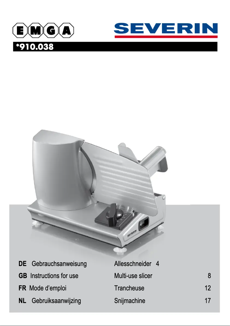 Página 1 del manual Manual de usuario Severin 910038