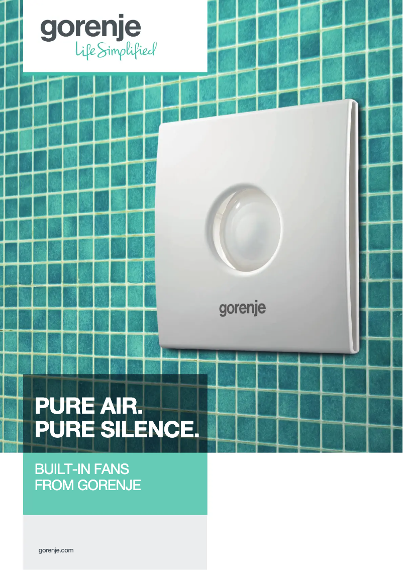 Página 1 del manual Folleto Gorenje BVX100WTS