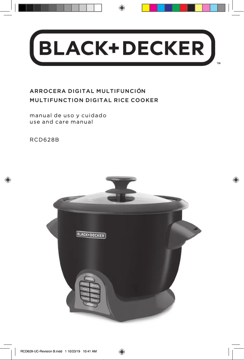 Page n°1 - Manuel utilisateur Black & Decker RCD628B