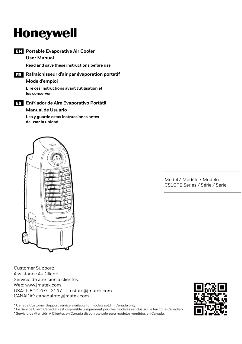 Page 1 de la notice Manuel utilisateur Honeywell CS10PE