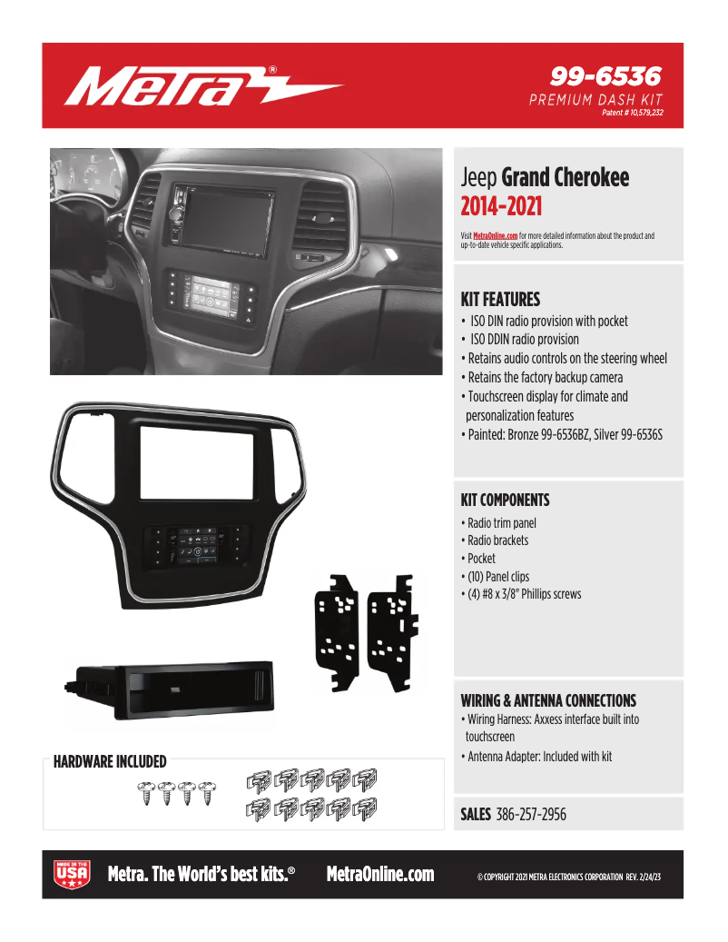 Page 1 de la notice Fiche technique AXESS 99-6536BZ