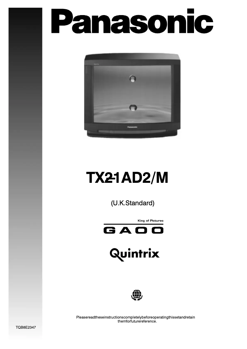 Page 1 de la notice Manuel utilisateur Panasonic TX-21AD2