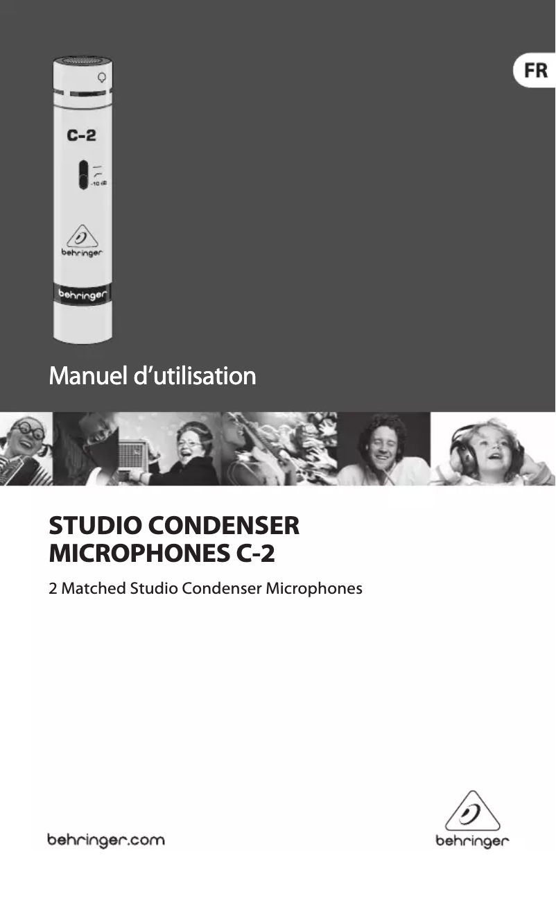 Page 1 de la notice Manuel utilisateur Behringer C-2