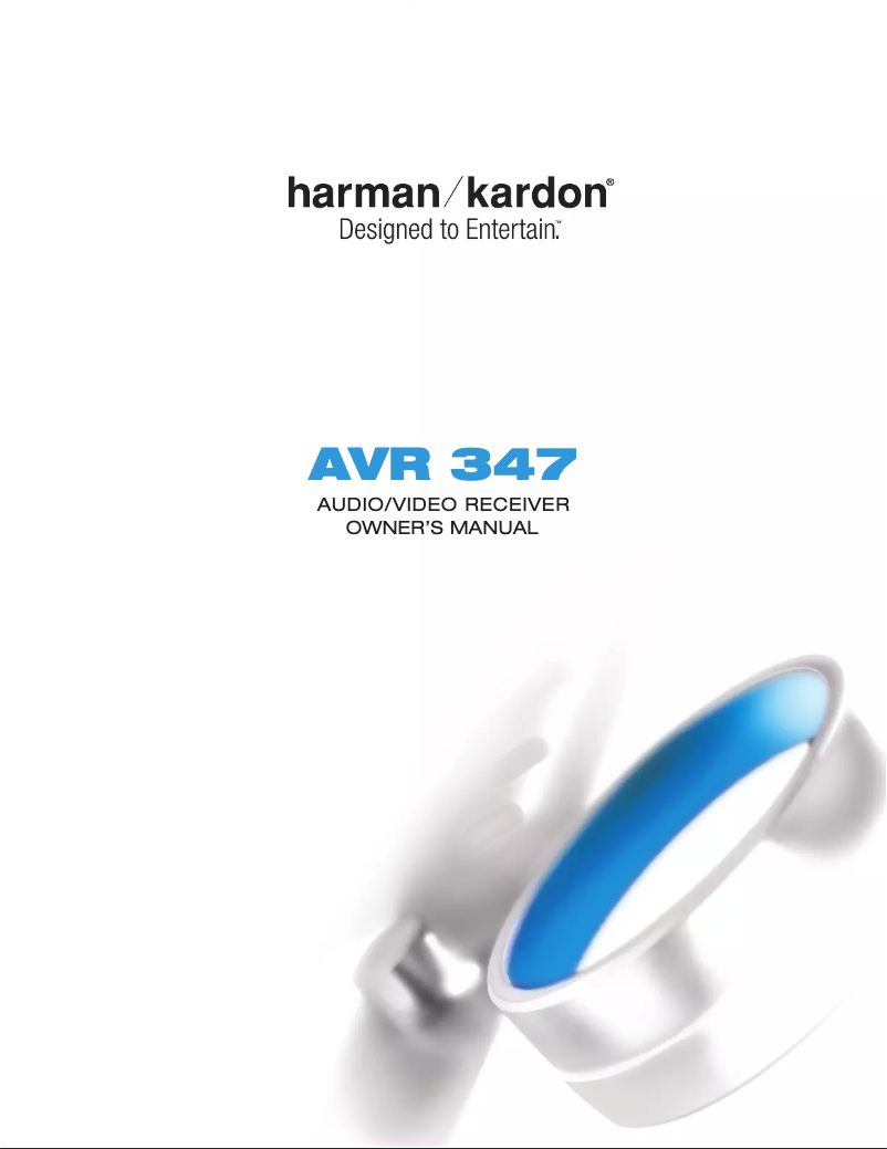 Page 1 de la notice Manuel utilisateur Harman Kardon AVR 347
