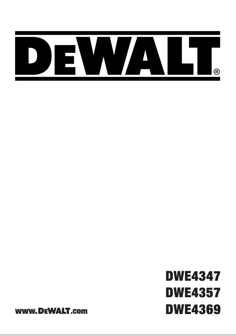 Página 1 del manual Manual de usuario DeWalt DWE4347