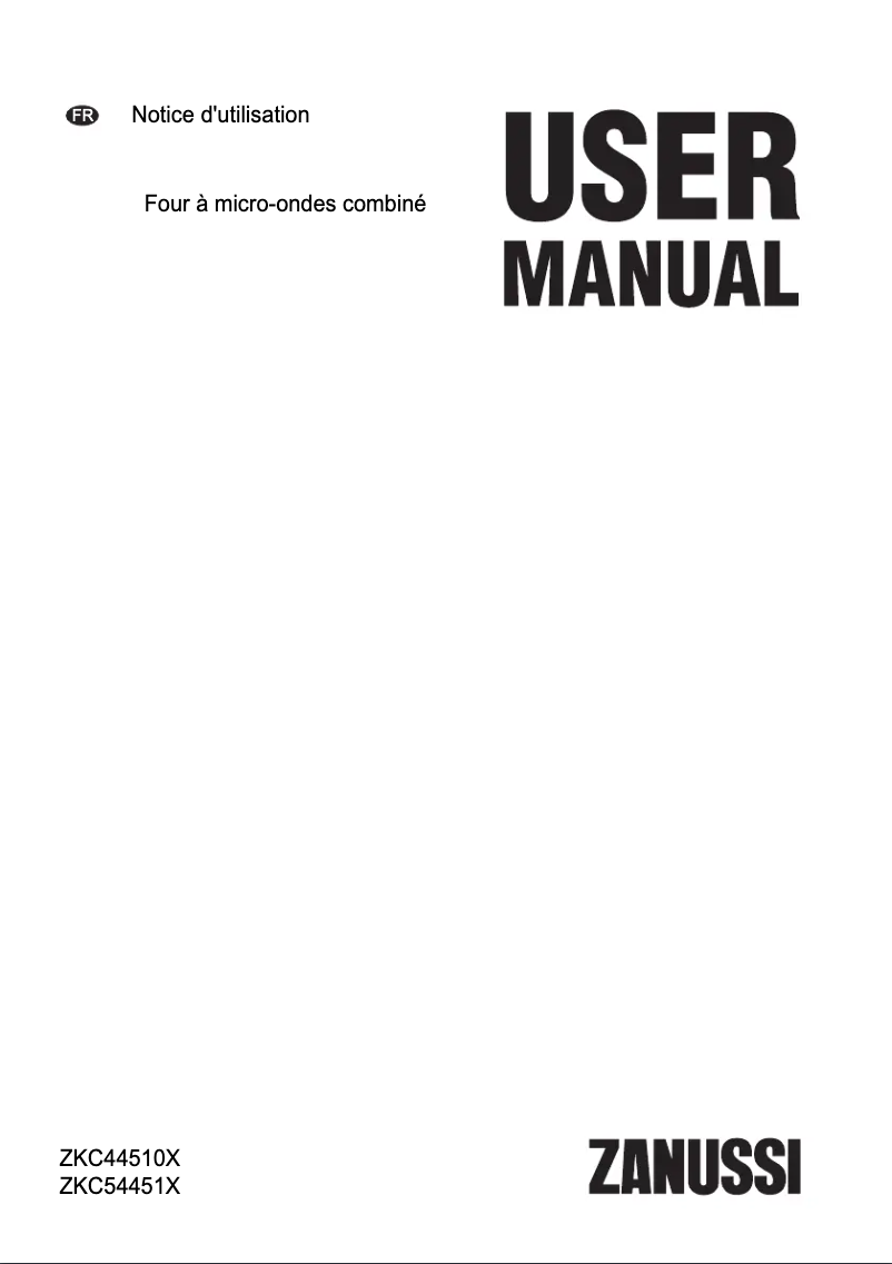Page 1 de la notice Manuel utilisateur Zanussi ZKC44510X