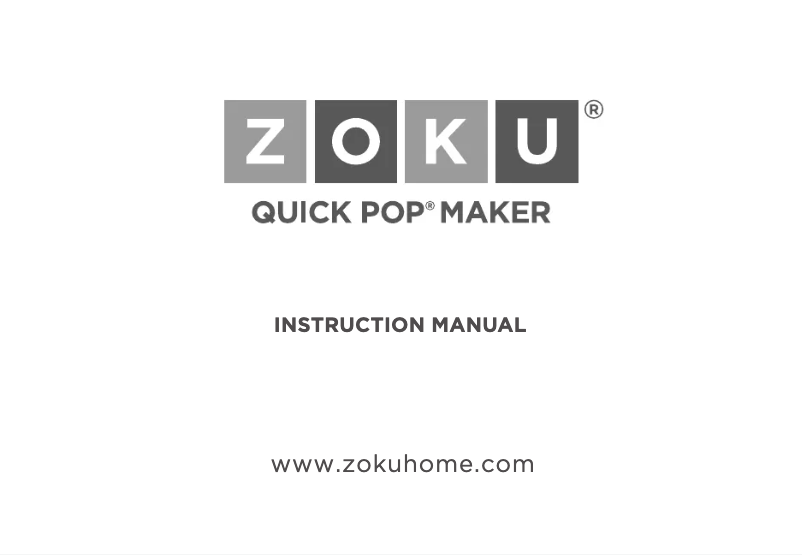 Page 1 de la notice Manuel utilisateur Zoku Quick Pop Maker Duo
