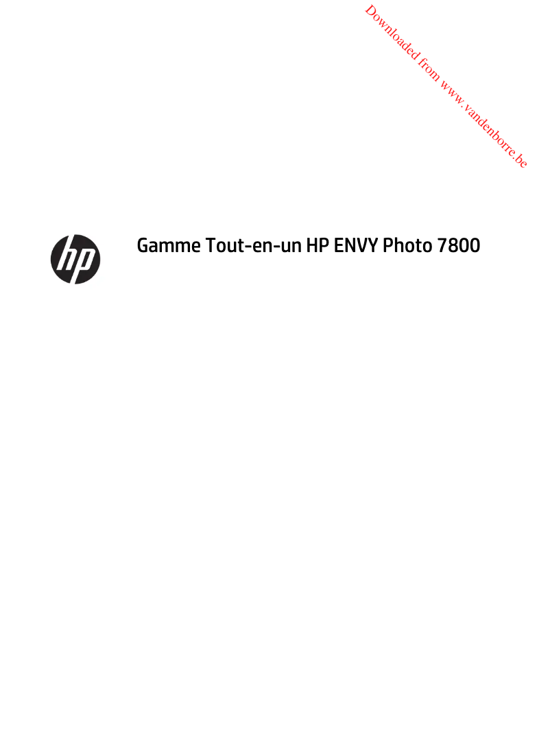 Image de la première page du manuel de l'appareil Envy Photo 7830