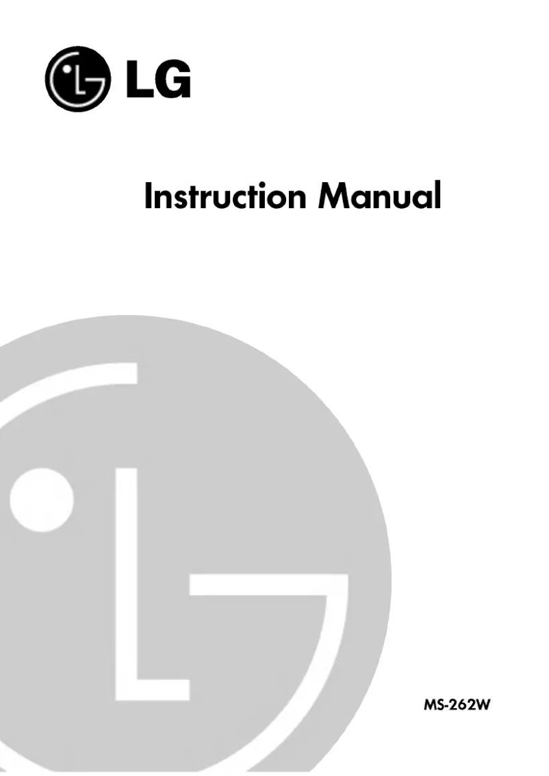 Página 1 del manual Manual de usuario LG MS-262W