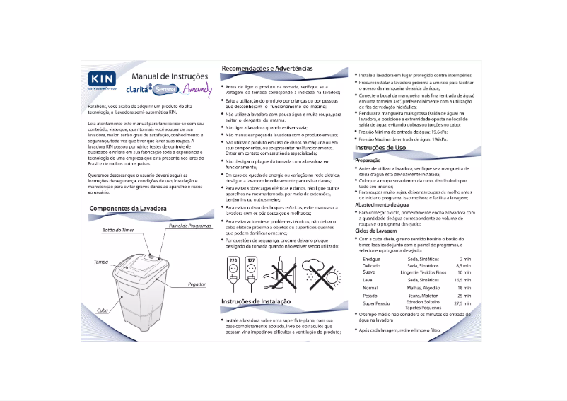 Página 1 del manual Manual de usuario KIN Serena