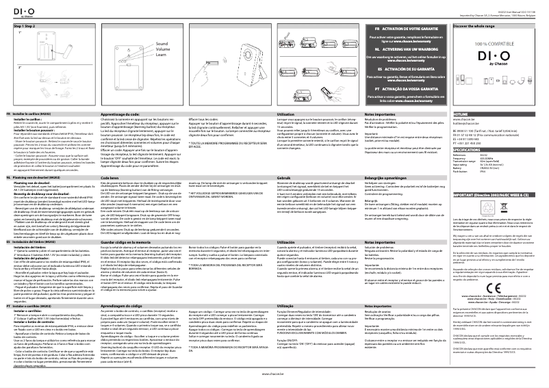 Página 1 del manual Manual de usuario Chacon 84202