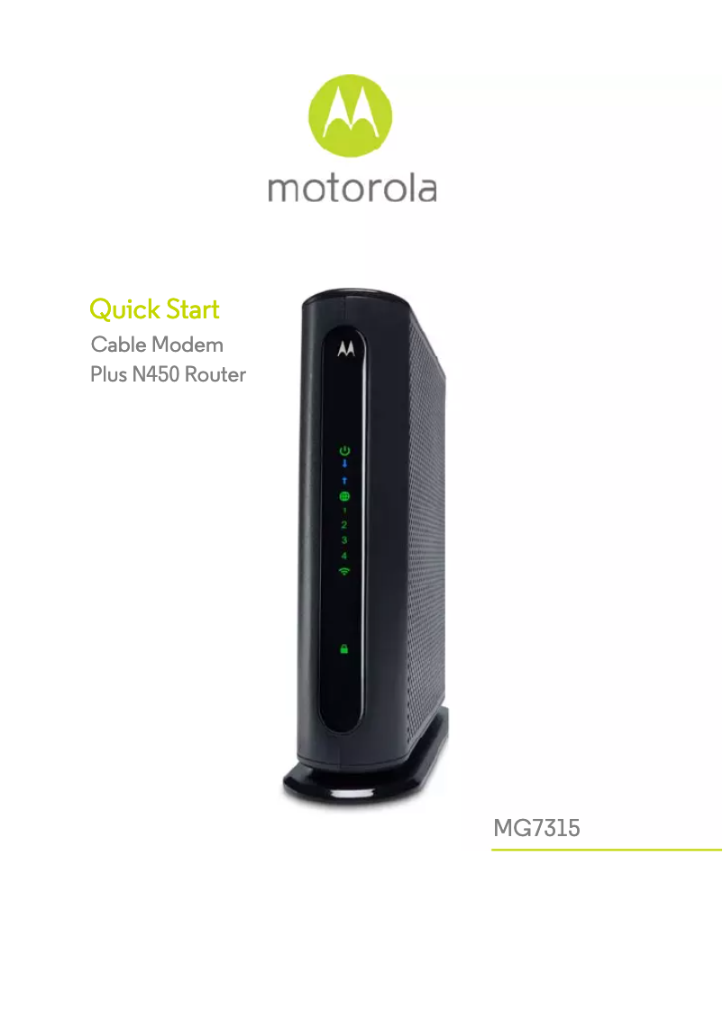 Page 1 de la notice Manuel utilisateur Motorola MG7315