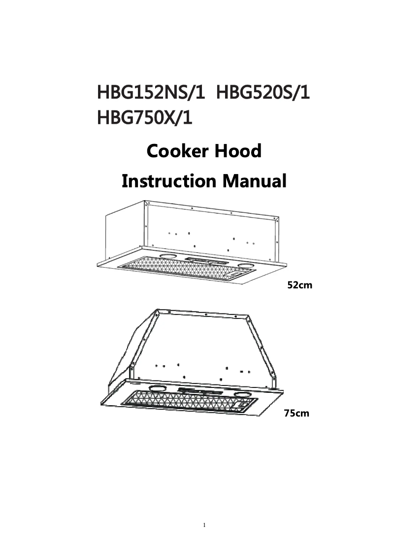 Page 1 de la notice Manuel utilisateur Hoover HBG152NS